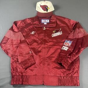 Vintage 90s Logo Athletic Arizona Cardinals NFL Pro Line Windbreaker Size M